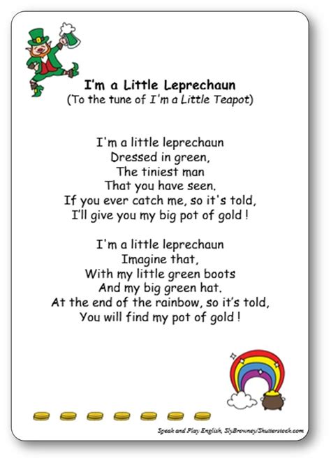 leprechaun song soldi veri|I`m a Little Leprechaun (Saint Patrick`s Day Song) .
